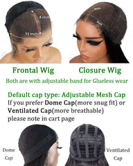 Symone | Side Part Wavy HD Closure Wig Glueless Bob Wig