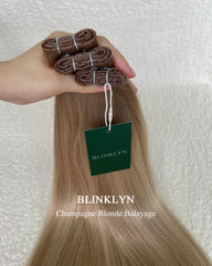 Vanilla Blonde Balayage Genius Butterfly Weft Human Hair Extensions