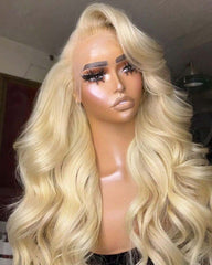 Beverly | Perruque ondulée blonde HD Lace Body Wave respirante sans colle #613
