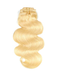 Body Wave Blonde #613 Clip ins Human Hair Extensions