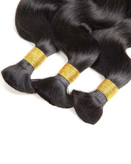 Mèches épaisses de cheveux humains ondulés style bohème, tresses sans trame