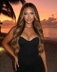 Coco | Money Piece Honey Brown Hair Ombre Lace Wig