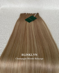 Champagne Blonde Balayage Genius Butterfly Weft Human Hair Extensions