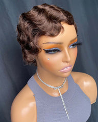 Reine | Pre-styled Classic Nostalgia Wave Pixie Wig (No Lace)