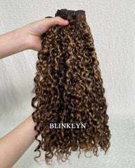 Brown Burmese Curly SDD Bundle Human Hair Extensions