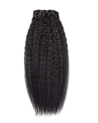 Kinky Straight Clip ins Human Hair Extensions