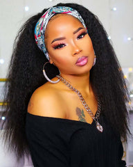 Myra | Perruque bandeau en cheveux humains crépus et lisses
