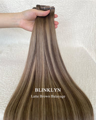 Lot de cheveux bruts balayage blond coucher de soleil
