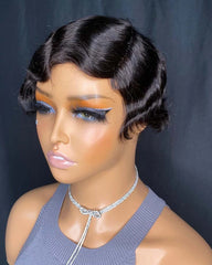 Reine | Pre-styled Classic Nostalgia Wave Pixie Wig (No Lace)