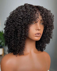 Victoria | Perruque en cheveux humains crépus bouclés avec dentelle HD pré-épilée sans colle