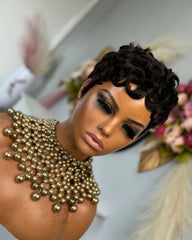April | Soft Curls Wave Pixie Wig (No Lace)