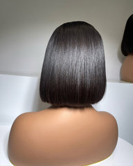 Joy | Perruque Bob sans colle, cheveux vietnamiens raides comme des baguettes, coupe 2x6 et 5x5, style bob, coupe SDD, cheveux raides comme des baguettes.
