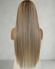 Alva | Dark Roots Ash Blonde Lace Wig