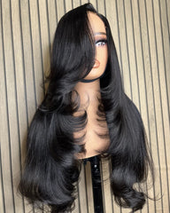 Adina | Side Part Heavy Layers HD Lace Frontal & Closure Glueless Wig