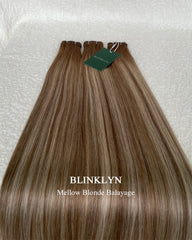 Mellow Blonde Balayage Genius Butterfly Weft Human Hair Extensions