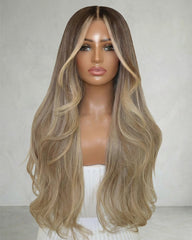 Elizabeth | Light Ash Blonde Hair Money Piece Balayage Lace Wig