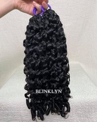 Cheveux humains bouclés birmans Miracle Knots Plumes Crochet Hair