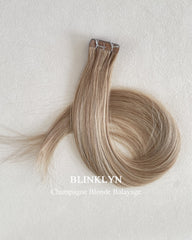 Latte Brown Balayage Tape ins Human Hair Extensions