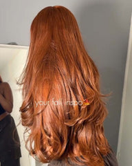 Kesha | Dark Copper Layers HD Lace Glueless Wig