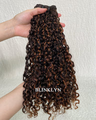 Brown Burmese Curly SDD Bundle Human Hair Extensions
