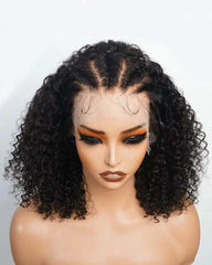 Delilah | Perruque bouclée pré-tressée avec lace frontale 13x4 en cheveux humains