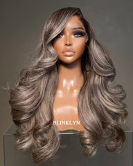 Renee | Perruque Lace HD Cheveux Naturels Balayage Blond Cendré