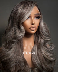 Renee | Perruque Lace HD Cheveux Naturels Balayage Blond Cendré