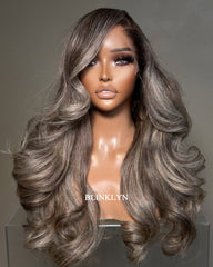 Renee | Perruque Lace HD Cheveux Naturels Balayage Blond Cendré