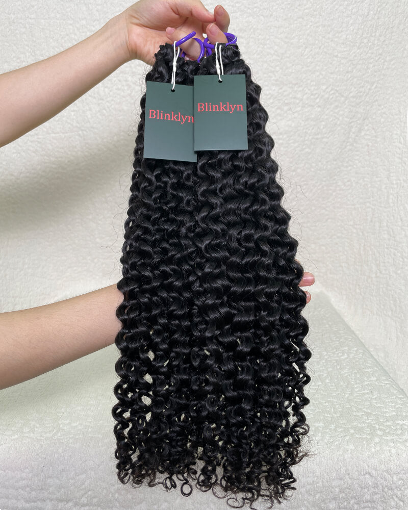 Cheveux humains bouclés profonds Miracle Knots Feather Crochet Hair