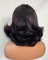 Leilani | Heavy Layers Shoulder Length Flippy Bob Human Hair Wig with Bangs