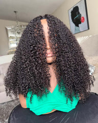 Dorois | Luxury RAW HAIR Afro Kinky Curly Flip Over Half Wig