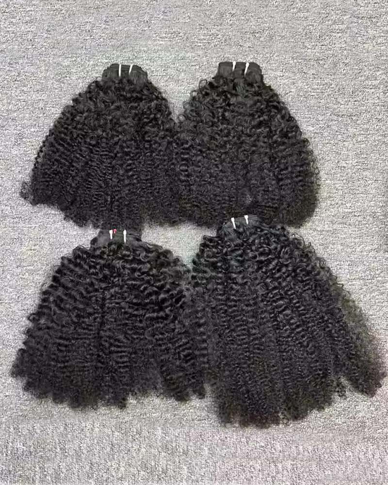 Kinky Curly Virgin Hair Super Double Drawn SDD Bundles