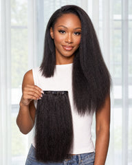 Kinky Straight Clip ins Human Hair Extensions