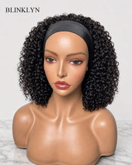 Laney | Afro Kinky Curly Human Hair Headband Wig
