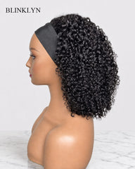 Laney | Afro Kinky Curly Human Hair Headband Wig