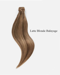 Extensions de queue de cheval en cheveux humains lisses blonds et bruns