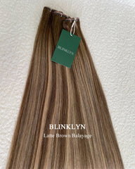 Latte Brown Balayage Genius Butterfly Weft Human Hair Extensions