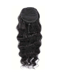 Loose Deep Wave Human Hair Drawstring/ Velcro Ponytail Extensions