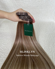Mellow Blonde Balayage Genius Butterfly Weft Human Hair Extensions