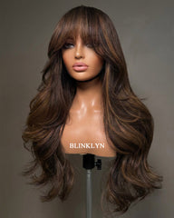 Londres | Perruque en cheveux naturels HD Lace Balayage Châtain Moka
