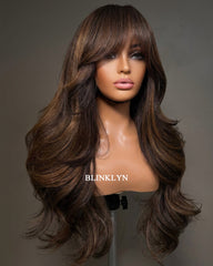 Londres | Perruque en cheveux naturels HD Lace Balayage Châtain Moka