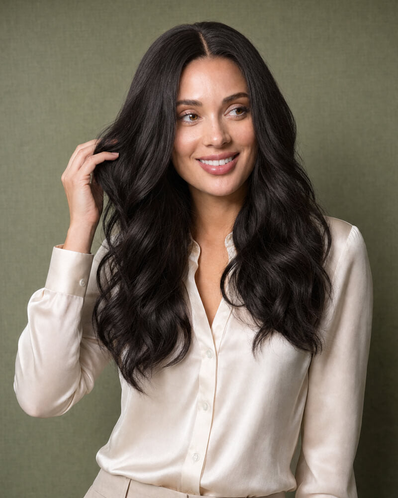 Natural Black Premium European Hair Lace Top Wig