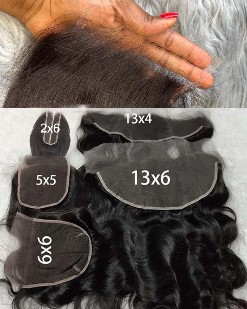 Top Quality Virgin Human Hair HD Lace Closure & Frontal Natural Color