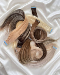 Blonde & Brown Pre-Colored Raw Hair Tape ins