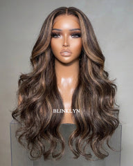 Mia | Perruque Lace HD Cheveux Naturels Balayage Brun Expresso