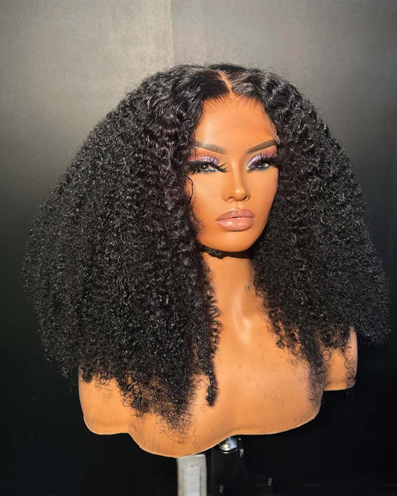 Perruque Khloe | SDD Kinky Curly HD Lace Front &amp; Closure sans colle