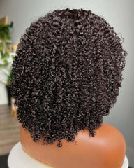 Victoria | Perruque en cheveux humains crépus bouclés avec dentelle HD pré-épilée sans colle