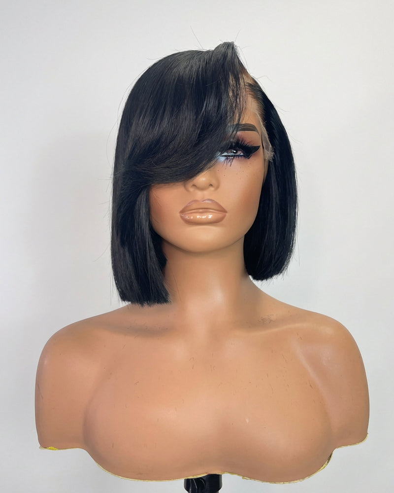 Sharon | HD 5x5 6x6 Closure Side Part Bangs Glueless Bob Wig