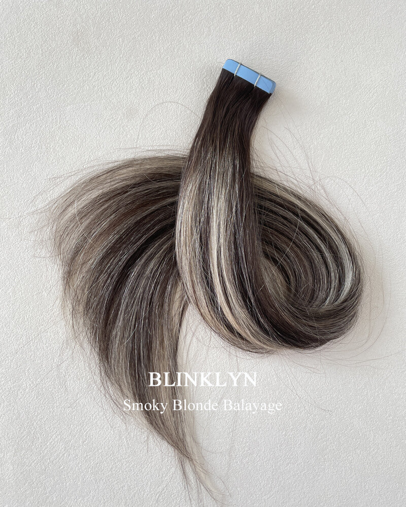 Smoky Blonde Balayage Tape ins Human Hair Extensions