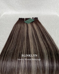 Smoky Blonde Balayage Genius Butterfly Weft Human Hair Extensions